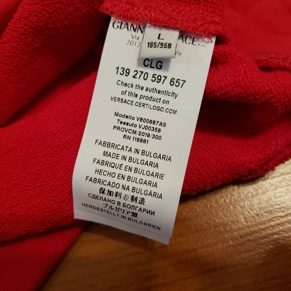 Rare Versace Collection Greek Logo Red Sweater - Picture 4 of 5